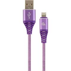 Kabel USB Gembird USB-A - Lightning 2 m Fioletowy (CC-USB2B-AMLM-2M-PW)
