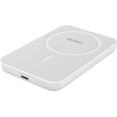 Εξωτερική μπαταρία 5000 mAh DELTACO, ασύρματη φόρτιση, PD 20 W, μαγνήτης, λευκός / PB-Q1006 / 1903253