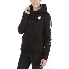 Carhartt Bluza Carhartt Clarksburg Sleeve Logo Hooded Black
