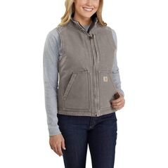 Carhartt Damska Kamizelka Carhartt Sherpa Lined Mock Grey