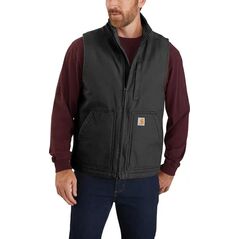Carhartt Kamizelka Carhartt Washed Duck Sherpa-Lined Black