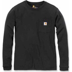 Carhartt Koszulka Carhartt WK126 Workwear Pocket L/S Black