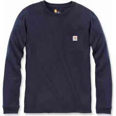 Carhartt Koszulka Carhartt WK126 Workwear Pocket L/S Navy