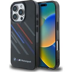 BMW BMW BMHCP16L23HTRAK iPhone 16 Pro 6.3" czarny/black hardcase Motosport IML Random Stripes