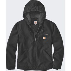 Kurtka Carhartt Washed Duck Sherpa Lined Black