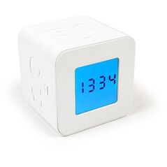 Χρονόμετρο Scandinavian Home Κουζίνας και ρολόι Κύβος HOME - 6x6x5,5 cm - ABS - Λευκό