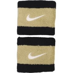 Frotki na nadgarstek Nike Swoosh Wristbands 2 szt. czarno-złote N0001565055OS
