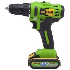 Επαναφορτιζόμενο κατσαβίδι - τρυπάνι ProCraft PA18C, 18 V, 2x1.5 Ah, 32 Nm