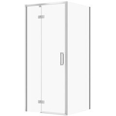 Σετ B852 Καμπίνα Larga Ζαβιάς Αριστερή Χρώμιο 90x90x195 Γυαλί Διαφανές Wir