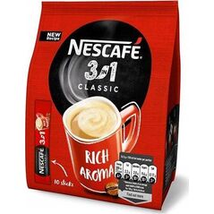 Nescafe Kawa NESCAFE CLASSIC 3w1 rozpuszczalna 10 x paluszek 1,65g