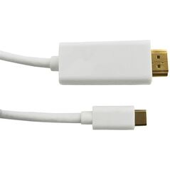 Kabel USB Qoltec USB-C - HDMI 2 m Biały (50415)