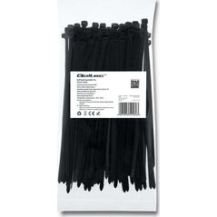 Organizer Qoltec Opaska zaciskowa Czarny 100 sztuk  (52204)