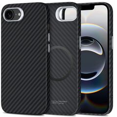 Θήκη Tech-Protect Ion Carbon MagSafe Apple iPhone 16e Μαύρο/ασημί