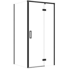 Σετ C111 Καμπίνα Larga Ζαβιάς Δεξιά Μαύρη 100x80x195 Σκ Τρανς Βιρ