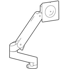 Ergotron LX Pro - Κιτ στερέωσης (βραχίονας οθόνης) - Τεχνολογία σταθερής δύναμης - για επίπεδη οθόνη - Κιτ επέκτασης - Αλουμίνιο - Μαύρο - Μέγεθος οθόνης: 86.4 cm (34")