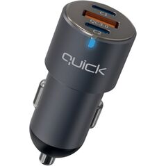Quick QC-420 Car Charger with USB / 2x USB-C 60W