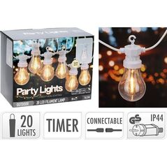 ΓΙΡΛΑΝΤΑ ΚΗΠΟΥ PARTY LIGHT 20LED A60 ΛΕΥΚΟ ΚΑΛΩΔΙΟ