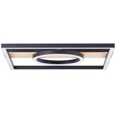 Φωτιστικό οροφής LED BRILLIANT MAUREEN, 24W, 3000K, 2700lm, μαύρο/χρώμα ξύλου 42x40x5.5cm