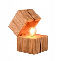 Φωτιστικό τραπεζιού TRIO TREASURE 1xE14 max 2W 225lm(περιλαμβάνεται) χρώμα ξύλου 16x12x12cm