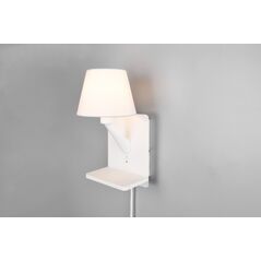 Φωτιστικό τοίχου TRIO COMFORT, 1 x E14, λευκό, 31x16x18cm, με φόρτιση τηλεφώνου