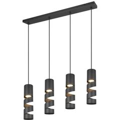 Κρεμαστό φωτιστικό TRIO STREAM, 4 x GU10, o8 x 150 x 80 cm, μαύρο.