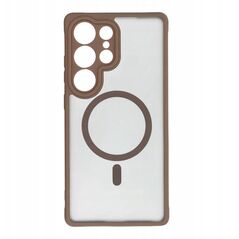 Θήκη FULL MATTE MAG COVER συμβατή με MagSafe για SAMSUNG S25 καφέ