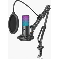 Mikrofon Fifine Fifine Technology FIFINE T669 PRO3 RGB Kondensatorinio Mikrofono Komplektas
