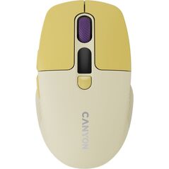 CANYON Ασύρματο ποντίκι MW-26 LCD Αθόρυβο Δύο Λειτουργίες Κίτρινο