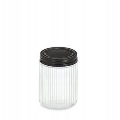 Βάζο με μεταλλικό καπάκι KITCHEN ESSENTIALS, ραβδωτό γυαλί