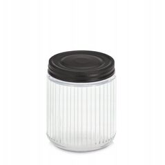 Βάζο με μεταλλικό καπάκι KITCHEN ESSENTIALS, ραβδωτό γυαλί