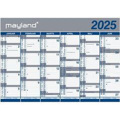 Γιγαντοημερολόγιο 2x6 μηνών χαρτί σωλήνας 2025