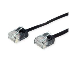 ROLINE Traveller UTP Patch Cord, Cat.6A (Class EA), πολύ επίπεδο, μαύρο, 0,5 m