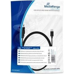 Kabel USB MediaRange USB-A - 1.8 m Czarny (MRCS188)