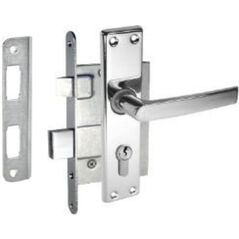 Κλειδαριά Mortise με πλάκα πλαισίου ZV-4-1-2, 407Z-35801/C, 55 mm, γαλβανισμένες λαβές