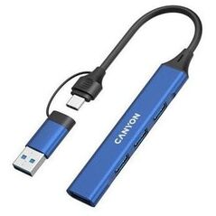 CANYON HUB DS-02 4 σε 1 USB-A/C Μπλε