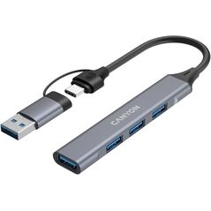 CANYON HUB DS-02 4 σε 1 USB-A/C Γκρι