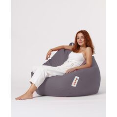 BEANBAG HANAH HOME PREMIUMXXL ΣΚΟΥΡΟ ΓΚΡΙ