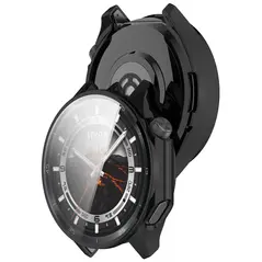 Etui z osłoną ekranu Bizon Case Watch Felipe do OnePlus Watch 3 / Oppo Watch X2 czarne
