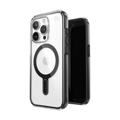 Etui Speck Presidio Perfect-Clear ClickLock MagSafe Apple iPhone 15 Pro (Clear/Frosted Black/Slate Grey)