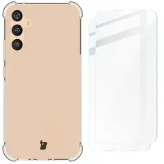 Etui + 2x szkło na ekran Bizon Case Clear Pack do Samsung Galaxy A34 5G przezroczyste