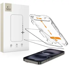Szkło hartowane Tech-Protect Quick Set+ Apple iPhone 15 / 16 Black [2 PACK]