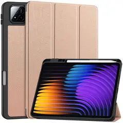 Etui z klapką Bizon Case Tab Lizard do Xiaomi Pad 7 / 7 Pro różowozłote