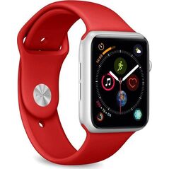 Puro PURO ICON Apple Watch Band - Elastyczny pasek sportowy do Apple Watch 42 / 44 mm (S/M & M/L) (Czerwony)