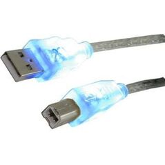 Kabel USB MediaRange USB-A - USB-B 1.8 m Przezroczysty (MRCS109)