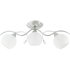 Lampa sufitowa Mdeco Sufitowa lampa sypialniana ELM8758/3 8C szklana chrom