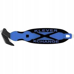 Ασφαλές μαχαίρι Klever XChange με ξύστρα μπλε