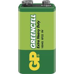 GP Bateria cynkowo-węglowa, 9V (6F22), 9V (6F22), 9V, GP, folia, 1-pack, Greencell