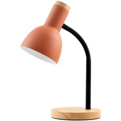 Italux Senza TB-37263-OG lampa biurkowa lampka 1x5W E27 drewno/pomarańczowa
