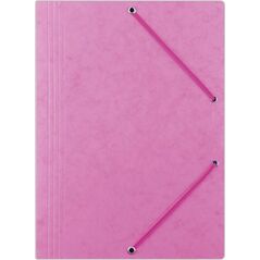 Donau Teczka z gumką DONAU, preszpan, A4, 390gsm, 3-skrz., różowa