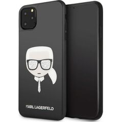 Karl Lagerfeld Karl Lagerfeld KLHCN65DLHBK iPhone 11 Pro Max czarny/black Iconic Glitter Karl`s Head uniwersalny